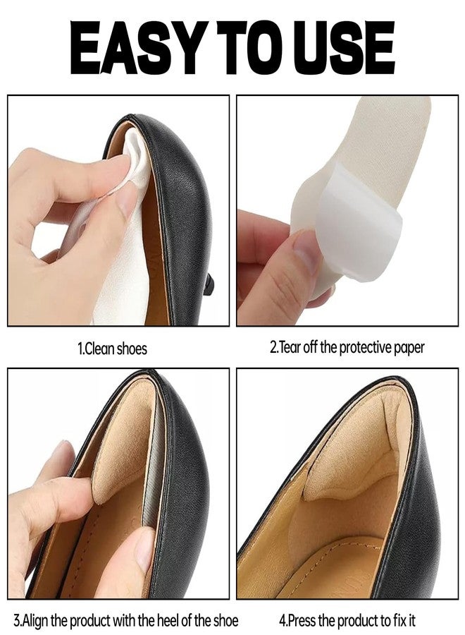 IVICOO Heel Pads for Shoes,Heel Grips for Womens Shoes Cushions,Shoe Pads for Women Too Big Shoes Inserts,High Heel Comfort Pad Grips(4 Beige+4 Black) - Image 3